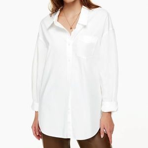 ARITZIA RELAXED OVERSIZED POPLIN BUTTON UP